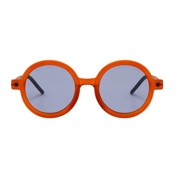 Malibu Retro Round Sunglasses Black Frame Light Grey Tinted Lenses Unisex - Picture 9 of 11